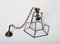 Italian Brass and Beveled Glass Hexagonal Pendant Light in the Style of Adolf Loos, 1950s, Image 17