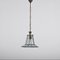 Lámpara colgante italiana hexagonal de latón y vidrio biselado, años 50, Imagen 4