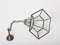 Lámpara colgante italiana hexagonal de latón y vidrio biselado, años 50, Imagen 18