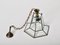Italian Brass and Beveled Glass Hexagonal Pendant Light in the Style of Adolf Loos, 1950s, Image 16