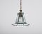 Lámpara colgante italiana hexagonal de latón y vidrio biselado, años 50, Imagen 7