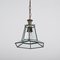 Lámpara colgante italiana hexagonal de latón y vidrio biselado, años 50, Imagen 10
