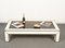 Mid-Century Italian Brass & White Formica Coffee Table, 1970s 16