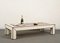 Table Basse Mid-Century en Laiton et Formica Blanc, Italie, 1970s 17