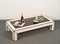 Table Basse Mid-Century en Laiton et Formica Blanc, Italie, 1970s 13