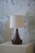 Danish Modern Red Brown Ceramic Table Lamp, 1970s 10