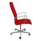Chaise de Bureau Oxford en Tissu Rouge par Arne Jacobsen 5
