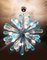 Murano Glass Sputnik Chandelier with Light Blue and Transparent with Air Drops from Simoeng 2