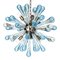 Murano Glass Sputnik Chandelier with Light Blue and Transparent with Air Drops from Simoeng 3