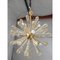 Lámpara de araña Sputnik de cristal de Murano con marco de metal cepillado con gotas de aire doradas de Simoeng, Imagen 4