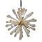 Murano Glass Sputnik Chandelier with Gold Air Drops Brushled Metal Frame from Simoeng 1