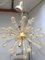 Murano Glass Sputnik Chandelier with Gold Air Drops Brushled Metal Frame from Simoeng 2