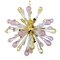 Murano Glass Sputnik Chandelier with Gold and Pink with Air Drops from Simoeng 5