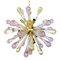 Lámpara de araña Sputnik de cristal de Murano dorado y rosa con gotas de aire de Simoeng, Imagen 1