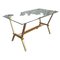 Brass and Smoke Glass Table from Maison Jansen, Italy, 1960s 17