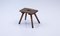 Mid-Century French Rustic Wood Stool 3