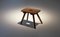 Mid-Century French Rustic Wood Stool 6