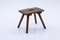 Mid-Century French Rustic Wood Stool 1