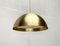Lámpara colgante alemana minimalista Mid-Century de latón de Beisl, años 60, Imagen 1