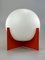 Space Age Glass & Metal Ball Table Lamp, 1970s 11