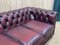 Red Leather 3-Seater Chesterfield Sofa, 1970s 12