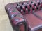 Red Leather 3-Seater Chesterfield Sofa, 1970s 11