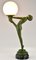 Art Deco Lamp of Standing Nude with Ball by Max Le Verrier, 1930s 2