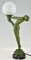 Lámpara Art Déco de pie Nude con bola de Max Le Verrier, años 30, Imagen 6
