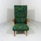 Lounge Chair with Flower Upholstery, 1960s 8
