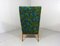 Lounge Chair with Flower Upholstery, 1960s 4