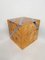 Mid-Century Cube End Table in Birch Burl & Chromed Metal, Italy, 1970s 12