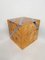 Mid-Century Cube End Table in Birch Burl & Chromed Metal, Italy, 1970s, Image 12