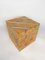 Mid-Century Cube End Table in Birch Burl & Chromed Metal, Italy, 1970s, Image 1