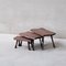 Tavolini ad incastro in quercia, anni '70, set di 3, Immagine 4