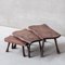Tavolini ad incastro in quercia, anni '70, set di 3, Immagine 3