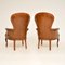 Deep Buttoned Leather Armchairs, 1950s, Set of 2 8