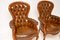 Deep Buttoned Leather Armchairs, 1950s, Set of 2 5