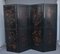 Chinoiserie and Black Lacquered 4-Panel Screen, 1860s 11