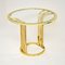 Vintage Side Table in Brass and Glass, 1970s 2