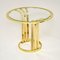 Table d'Appoint Vintage en Laiton et Verre, 1970s 3