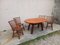 Vintage Brutalist Dining Table & Chairs, 1950s, Set of 5 20