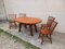 Vintage Brutalist Dining Table & Chairs, 1950s, Set of 5, Image 10