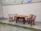 Mesa de comedor brutalista vintage con sillas, años 50. Juego de 5, Imagen 34