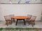 Mesa de comedor brutalista vintage con sillas, años 50. Juego de 5, Imagen 24