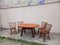 Vintage Brutalist Dining Table & Chairs, 1950s, Set of 5 28