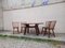Mesa de comedor brutalista vintage con sillas, años 50. Juego de 5, Imagen 22