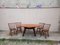 Vintage Brutalist Dining Table & Chairs, 1950s, Set of 5 2