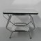 Vintage Chromed Side Table with Mirrored Top, 1950s, Image 1