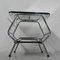 Vintage Chromed Side Table with Mirrored Top, 1950s, Image 12