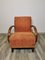 Vintage Sessel mit Stoffbezug von Jindřich Halabala 7